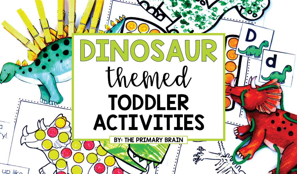 Dinosaur Theme Kids Sensory Play Activity Kit Includes 4 Colors of