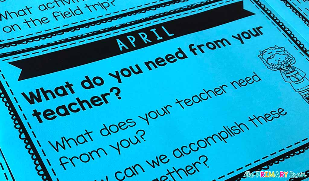 April Reflection Prompt Cards The Primary Brain