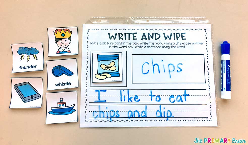 Blends and Digraphs Write and Wipe Activity Mat