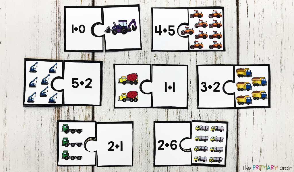 Construction Number Puzzles - Teach Me Mommy