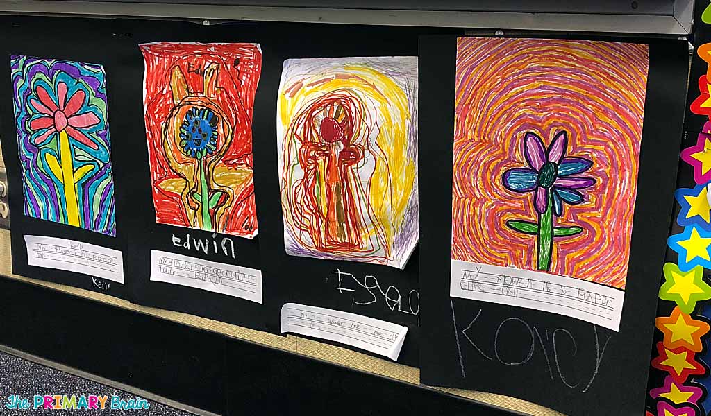 Echo Art Flowers in the Classroom