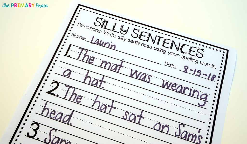 Silly Sentences