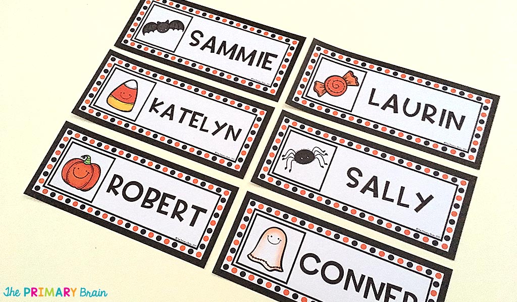 Halloween Themed Name Tags