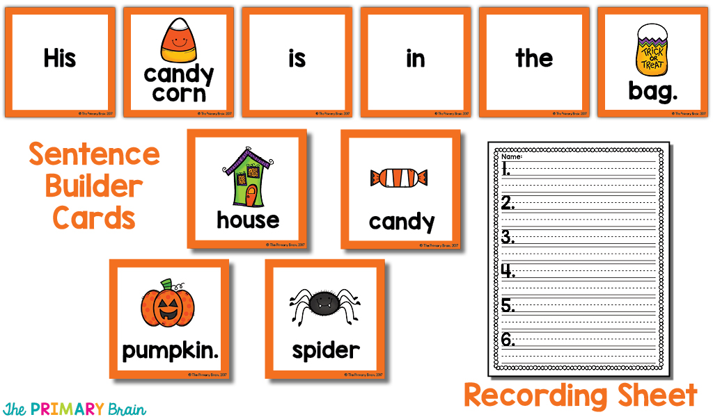 Sentence cards sample