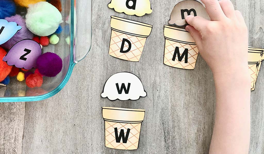 Ice Cream Letter Matching Activity