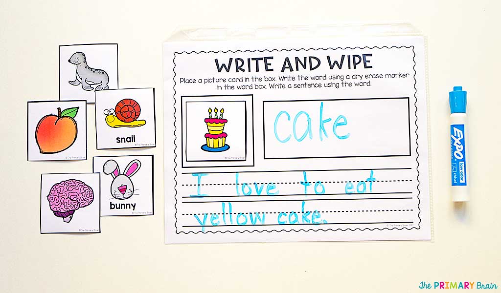 Long Vowel Write and Wipe Activity Mat