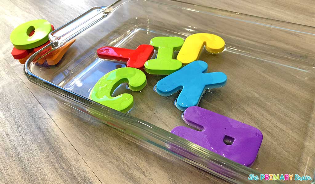 Foam Letters Water Sensory Play