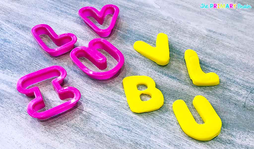 Cookie Cutter with Letters Cut Out