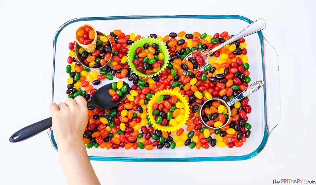 Jelly Bean Sensory Bin